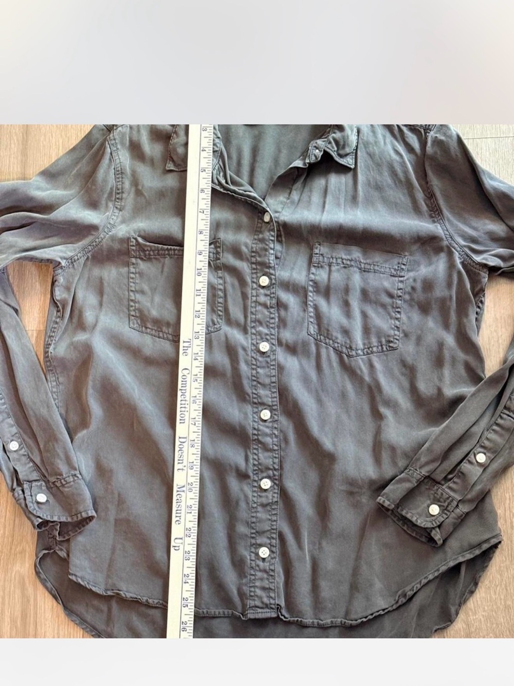 Abercrombie & Fitch Washed Button-Down Shirt - Gray - Picture 3 of 4